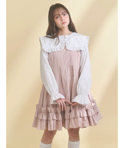 merry jenny(メリージェニー)の「ribbonフリルカラーブラウス(シャツ/ブラウス・レディース・ブラック/オフホワイト・FREE)」の8枚目の写真