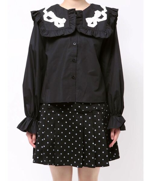 ribbonフリルカラーブラウス（シャツ/ブラウス）｜merry jenny（メリー