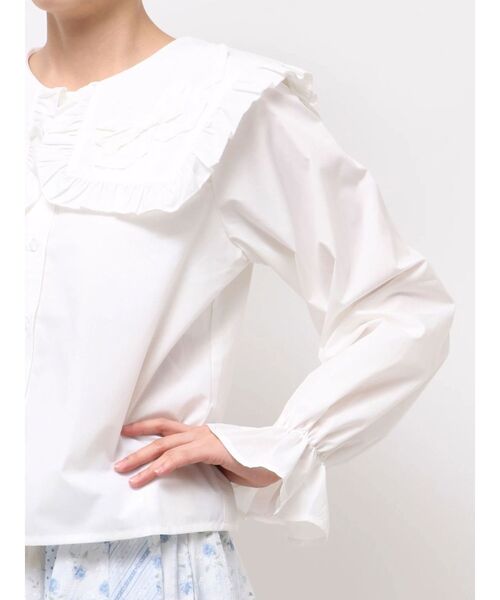 merry jenny(メリージェニー)の「ribbonフリルカラーブラウス(シャツ/ブラウス・レディース・ブラック/オフホワイト・FREE)」の18枚目の写真