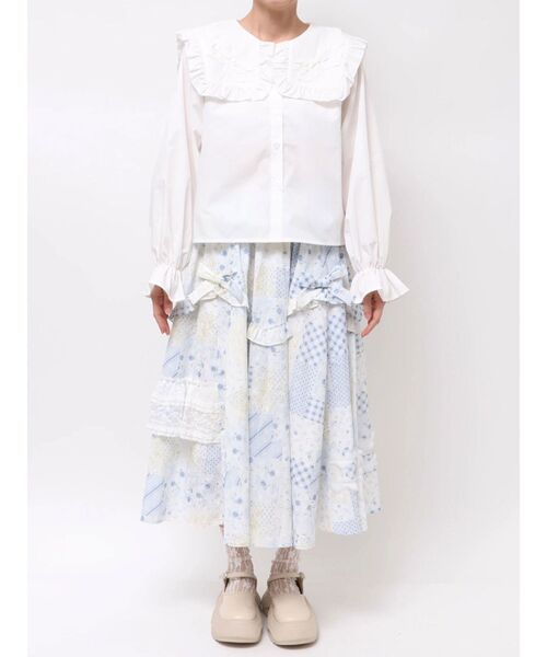 merry jenny(メリージェニー)の「ribbonフリルカラーブラウス(シャツ/ブラウス・レディース・ブラック/オフホワイト・FREE)」の21枚目の写真