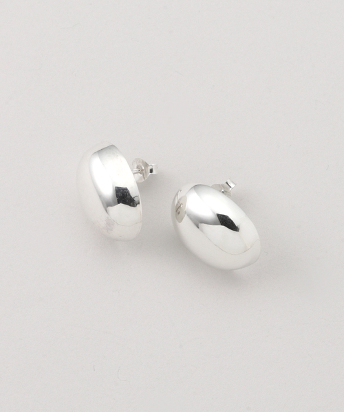 quip queint(クイップクエイント)の「quip queint/クイップクエイント bowling studs oval ピアス QU032(ピアス(両耳用)・レディース・シルバー・FREE)」の2枚目の写真