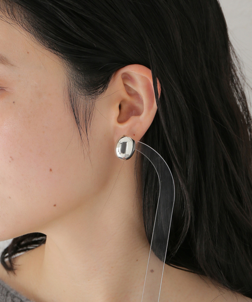 quip queint(クイップクエイント)の「quip queint/クイップクエイント bowling studs oval ピアス QU032(ピアス(両耳用)・レディース・シルバー・FREE)」の9枚目の写真