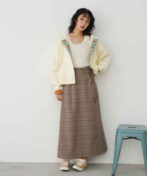 Unitage（ユニテージ）の「チロルテープニットパーカー（パーカー・レディース・チャコールグレー/グレー/ピンク/アイボリー・FREE）」の11枚目の写真