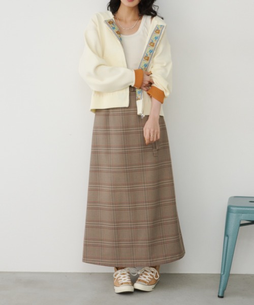 Unitage（ユニテージ）の「チロルテープニットパーカー（パーカー・レディース・チャコールグレー/グレー/ピンク/アイボリー・FREE）」の10枚目の写真