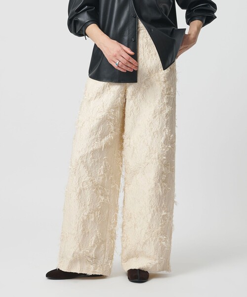 H　BEAUTY&YOUTH UNITED ARROWS（エイチビューティーアンドユースユナイテッドアローズ）の「＜H＞ジャカード ワイドパンツ（その他パンツ・レディース・ブラック/オフホワイト・S/M）」の2枚目の写真