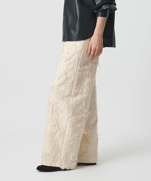 H　BEAUTY&YOUTH UNITED ARROWS（エイチビューティーアンドユースユナイテッドアローズ）の「＜H＞ジャカード ワイドパンツ（その他パンツ・レディース・ブラック/オフホワイト・S/M）」の3枚目の写真