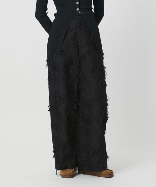 H　BEAUTY&YOUTH UNITED ARROWS（エイチビューティーアンドユースユナイテッドアローズ）の「＜H＞ジャカード ワイドパンツ（その他パンツ・レディース・ブラック/オフホワイト・S/M）」の6枚目の写真