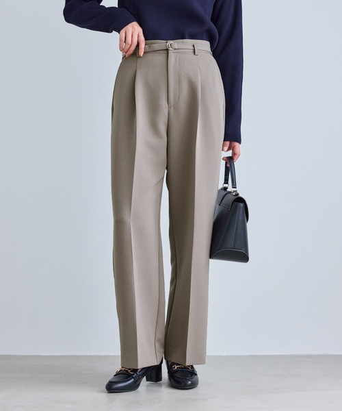 ROPE' PICNIC(ロペピクニック)の「【WEB限定カラー】360°ウルトラストレッチ ワイドパンツ/花粉ガード・入卒式・セットアップ対応(その他パンツ・レディース・ネイビー/ベージュ系その他/ブルー系その他5/ブラック・S/L/M)」の2枚目の写真