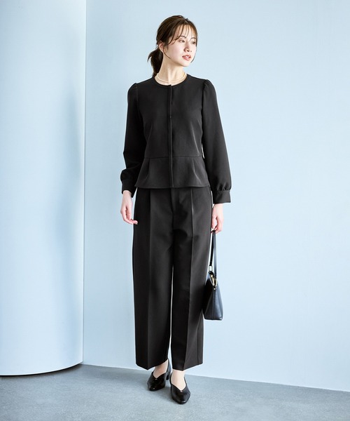 ROPE' PICNIC(ロペピクニック)の「【WEB限定カラー】360°ウルトラストレッチ ワイドパンツ/花粉ガード・入卒式・セットアップ対応(その他パンツ・レディース・ネイビー/ベージュ系その他/ブルー系その他5/ブラック・S/L/M)」の10枚目の写真