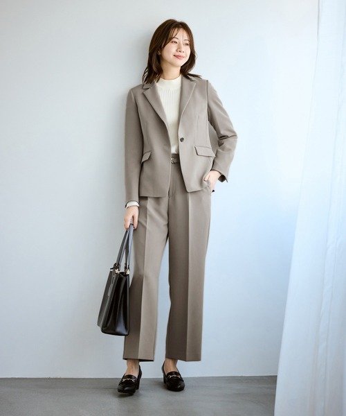 ROPE' PICNIC(ロペピクニック)の「【WEB限定カラー】360°ウルトラストレッチ ワイドパンツ/花粉ガード・入卒式・セットアップ対応(その他パンツ・レディース・ネイビー/ベージュ系その他/ブルー系その他5/ブラック・S/L/M)」の12枚目の写真