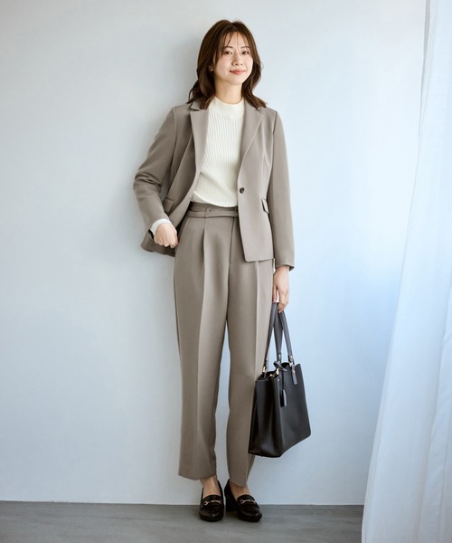 ROPE' PICNIC(ロペピクニック)の「【WEB限定カラー】360°ウルトラストレッチ ワイドパンツ/花粉ガード・入卒式・セットアップ対応(その他パンツ・レディース・ネイビー/ベージュ系その他/ブルー系その他5/ブラック・S/L/M)」の13枚目の写真