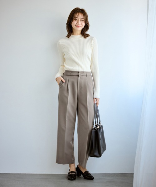 ROPE' PICNIC(ロペピクニック)の「【WEB限定カラー】360°ウルトラストレッチ ワイドパンツ/花粉ガード・入卒式・セットアップ対応(その他パンツ・レディース・ネイビー/ベージュ系その他/ブルー系その他5/ブラック・S/L/M)」の15枚目の写真