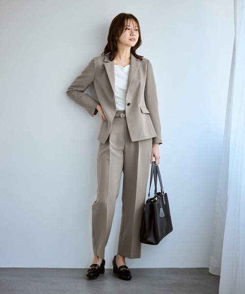 ROPE' PICNIC(ロペピクニック)の「【WEB限定カラー】360°ウルトラストレッチ ワイドパンツ/花粉ガード・入卒式・セットアップ対応(その他パンツ・レディース・ネイビー/ベージュ系その他/ブルー系その他5/ブラック・S/L/M)」の21枚目の写真