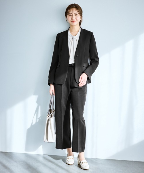 ROPE' PICNIC(ロペピクニック)の「【WEB限定カラー】360°ウルトラストレッチ ワイドパンツ/花粉ガード・入卒式・セットアップ対応(その他パンツ・レディース・ネイビー/ベージュ系その他/ブルー系その他5/ブラック・S/L/M)」の6枚目の写真