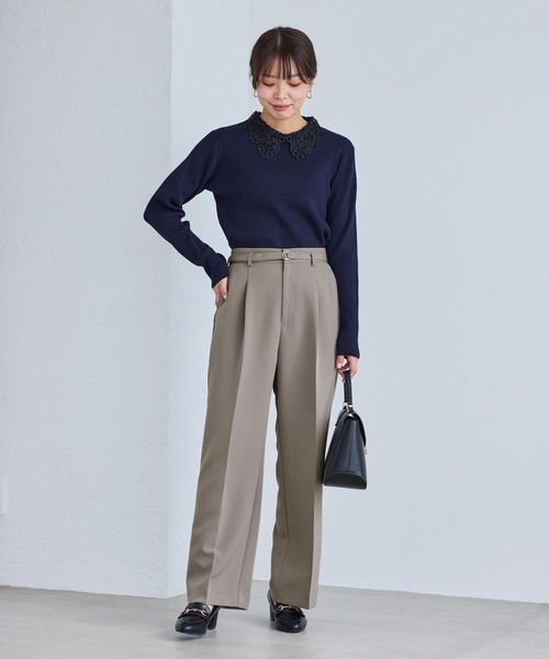 WEB限定カラー】360°ウルトラストレッチ ワイドパンツ/花粉ガード