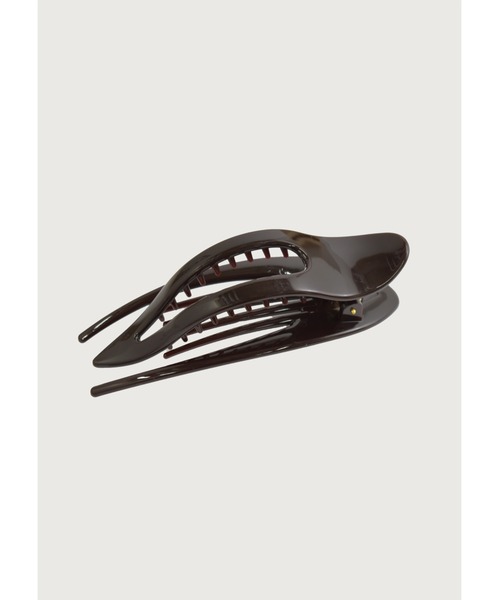 kiehtova（キエトヴァ）の「【kiehtova】TWIN ARC CLIP/ツイン アーク クリップ 大ぶり（バレッタ/ヘアクリップ・レディース・ダークブラウン・FREE）」の3枚目の写真