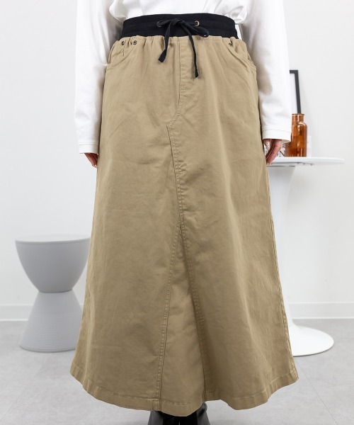 RCD(アールシーディー)の「ストレッチツイル ロングスカート(スカート・レディース・ベージュ/ブラック/カーキ・M/L/3L/4L/LL)」の16枚目の写真