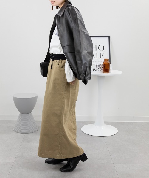 RCD(アールシーディー)の「ストレッチツイル ロングスカート(スカート・レディース・ベージュ/ブラック/カーキ・M/L/3L/4L/LL)」の11枚目の写真