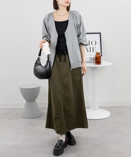 RCD(アールシーディー)の「ストレッチツイル ロングスカート(スカート・レディース・ベージュ/ブラック/カーキ・M/L/3L/4L/LL)」の13枚目の写真