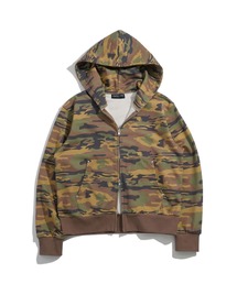 Starting Over（スターティングオーバー）の「double zip short length loopback hoodie/ダブルジップ ショートレングス 裏毛 パーカー（パーカー）」