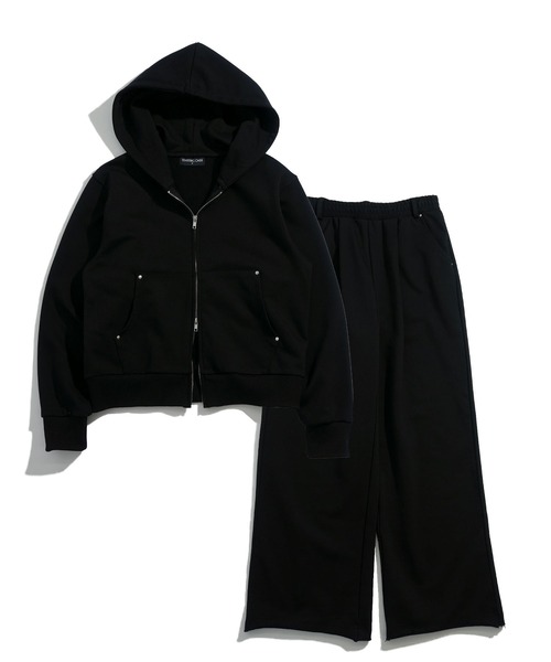 Starting Over（スターティングオーバー）の「double zip short length loopback hoodie/ダブルジップ ショートレングス 裏毛 パーカー（パーカー・メンズ・ブラック/カモフラージュ/チャコールグレー・M/L）」の10枚目の写真