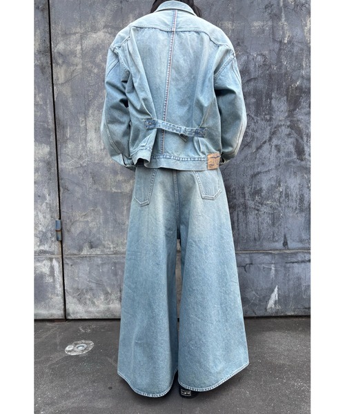 SHINYAKOZUKA(シンヤコヅカ)の「DAMEGED ORDINARY CITY LOOSE(ISSUE#8)(デニムパンツ・メンズ・ライトインディゴブルー/ブラック・MEDIUM/SMALL/X-SMALL/LARGE)」の7枚目の写真