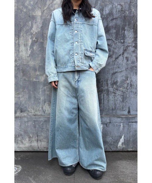 SHINYAKOZUKA(シンヤコヅカ)の「DAMEGED ORDINARY CITY LOOSE(ISSUE#8)(デニムパンツ・メンズ・ライトインディゴブルー/ブラック・MEDIUM/SMALL/X-SMALL/LARGE)」の9枚目の写真