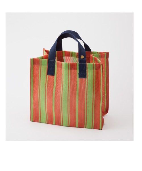 LILA&FLEUR（リラアンドフルール）の「Box Tote Bag（トートバッグ・レディース・イエロー系/ホワイト×グリーン/ブルー系/マルチ/ホワイト×ネイビー/グリーン×オレンジ・MEDIUM）」の3枚目の写真