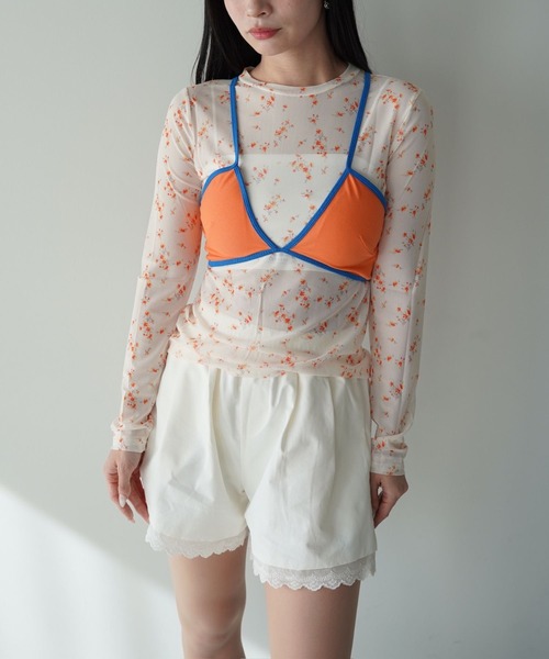 SANSeLF(サンセルフ)の「【SANSeLF】バッククロスダブルストラップビスチェ saw26s014(その他トップス・レディース・オレンジ/グレー/グリーン・FREE)」の3枚目の写真