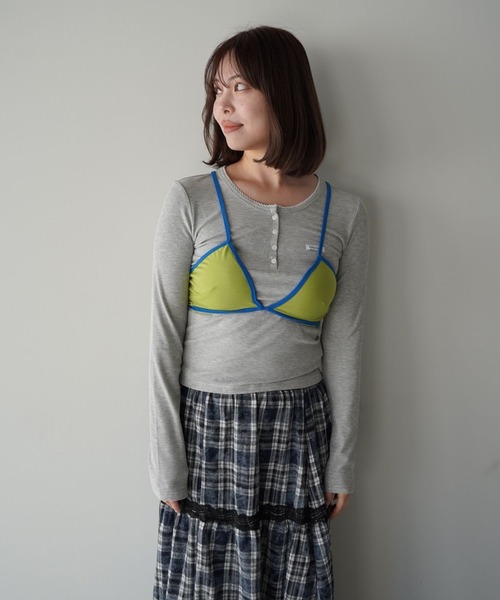 SANSeLF(サンセルフ)の「【SANSeLF】バッククロスダブルストラップビスチェ saw26s014(その他トップス・レディース・オレンジ/グレー/グリーン・FREE)」の9枚目の写真