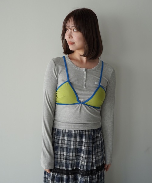 SANSeLF(サンセルフ)の「【SANSeLF】バッククロスダブルストラップビスチェ saw26s014(その他トップス・レディース・オレンジ/グレー/グリーン・FREE)」の10枚目の写真