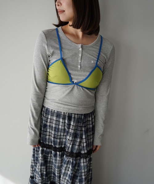 SANSeLF(サンセルフ)の「【SANSeLF】バッククロスダブルストラップビスチェ saw26s014(その他トップス・レディース・オレンジ/グレー/グリーン・FREE)」の11枚目の写真