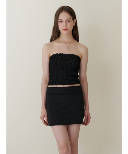 KINDABABY(カインダベイビー)の「lacy petal tube top - black(その他トップス・レディース・ブラック・FREE)」の3枚目の写真