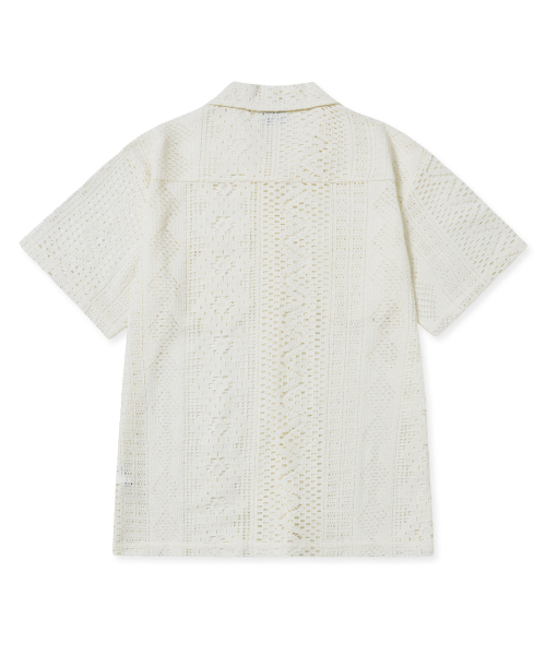 BROWNBREATH(ブラウンブレス)の「CROCHET OPEN COLLAR SHIRTS - IVORY(シャツ/ブラウス・レディース・その他・S/M/L/XL)」の2枚目の写真