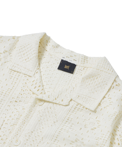 BROWNBREATH(ブラウンブレス)の「CROCHET OPEN COLLAR SHIRTS - IVORY(シャツ/ブラウス・レディース・その他・S/M/L/XL)」の3枚目の写真