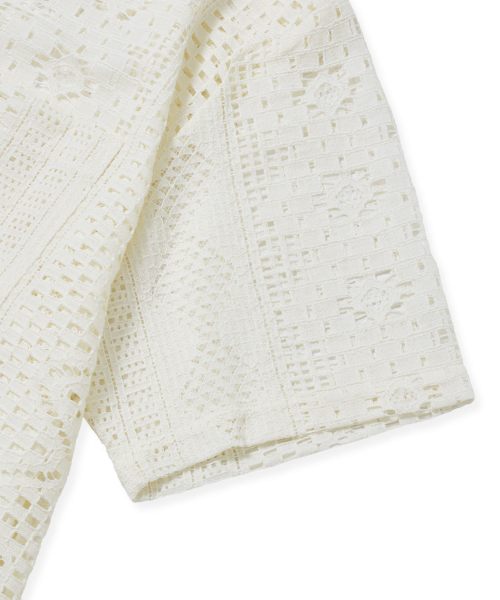 BROWNBREATH(ブラウンブレス)の「CROCHET OPEN COLLAR SHIRTS - IVORY(シャツ/ブラウス・レディース・その他・S/M/L/XL)」の4枚目の写真