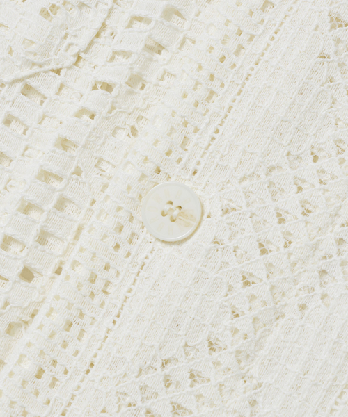 BROWNBREATH(ブラウンブレス)の「CROCHET OPEN COLLAR SHIRTS - IVORY(シャツ/ブラウス・レディース・その他・S/M/L/XL)」の5枚目の写真