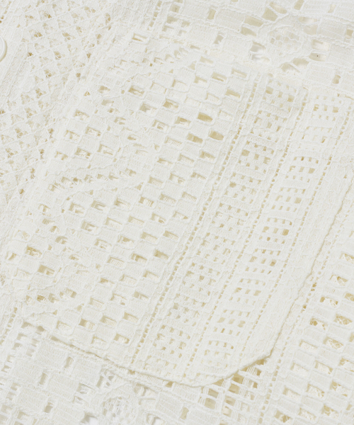 BROWNBREATH(ブラウンブレス)の「CROCHET OPEN COLLAR SHIRTS - IVORY(シャツ/ブラウス・レディース・その他・S/M/L/XL)」の6枚目の写真
