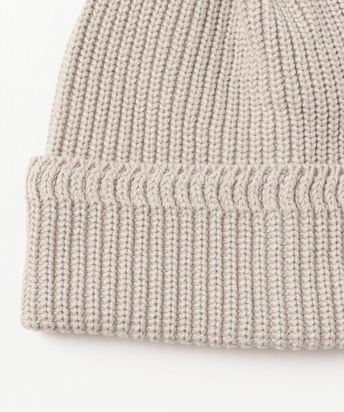 BEAMS BOY（ビームスボーイ）の「コットン リネン ワッチキャップ（ニットキャップ/ビーニー・レディース・チャコールグレー/グリーン/ライトグレー・ONE SIZE）」の4枚目の写真