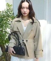 襟付き」に該当するトレンチコート（ベージュ系）ファッション通販