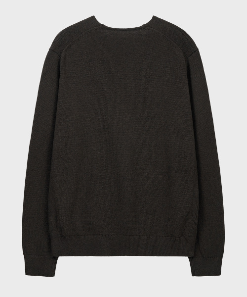 NOIRER（ノイア）の「カシミヤコットンディープVネックニット（ディープブラウン）（ニット/セーター・メンズ・その他・48/50/52）」の3枚目の写真