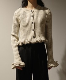 CLANE（クラネ）の「CLANE W FACE SHORT FRILLED KNIT TOPS（ニット