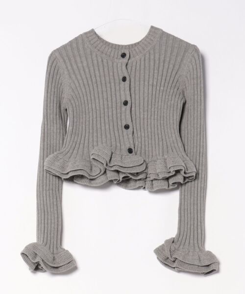 CLANE W FACE SHORT FRILLED KNIT TOPS（ニット/セーター）｜CLANE
