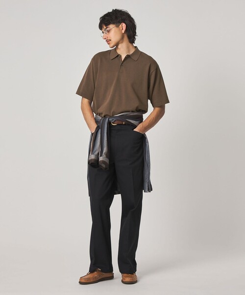 Steven Alan（スティーブンアラン）の「＜Steven Alan＞ ハイツイスト  ニット ショートスリーブ ポロシャツ NARROW（ニット/セーター・メンズ・モカ/その他1/ブラック・L/S/M/XL）」の4枚目の写真