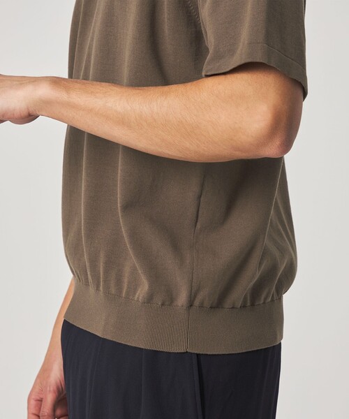 Steven Alan（スティーブンアラン）の「＜Steven Alan＞ ハイツイスト  ニット ショートスリーブ ポロシャツ NARROW（ニット/セーター・メンズ・モカ/その他1/ブラック・L/S/M/XL）」の21枚目の写真