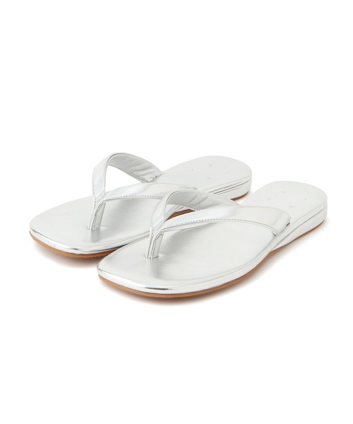 SALON adam et rope'(サロン アダム エ ロペ)の「【W S(ドゥーブル)】ナロートングサンダル(サンダル・レディース・ピンク/ブラック/シルバー・36/38/37)」の3枚目の写真