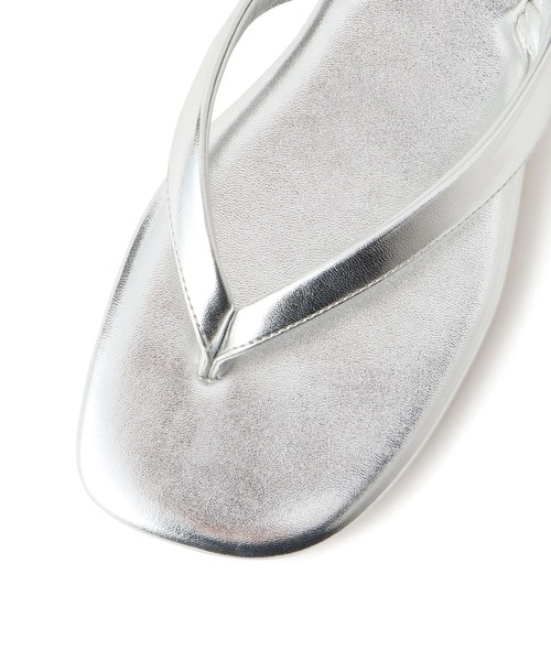 SALON adam et rope'(サロン アダム エ ロペ)の「【W S(ドゥーブル)】ナロートングサンダル(サンダル・レディース・ピンク/ブラック/シルバー・36/38/37)」の6枚目の写真