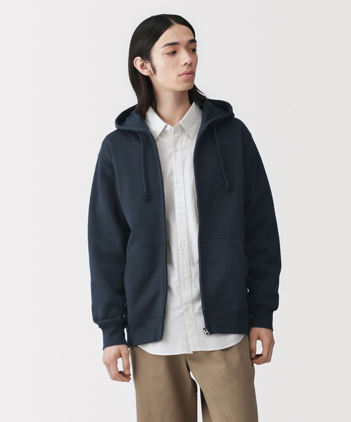 無印良品(ムジルシリョウヒン)の「紳士 スウェットフルジップパーカ(パーカー・メンズ・チャコールグレー/ブラック/ネイビー/グレー・L/XL/S)」の4枚目の写真