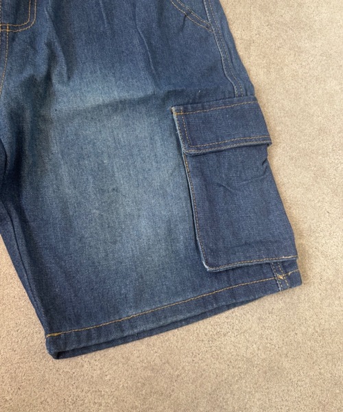 SHEPP(シープ)の「【26年春新作】【UNISEX】ワイドシルエット デニム カーゴハーフパンツ / バミューダパンツ(デニムパンツ・メンズ・ブラック/ライトブルー/インディゴブルー・L/M)」の13枚目の写真