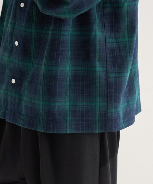 Kastane(カスタネ)の「【一部店舗限定/ユニセックス】BM チェックフードシャツ(シャツ/ブラウス・レディース・グリーン/ブラウン・FREE)」の7枚目の写真